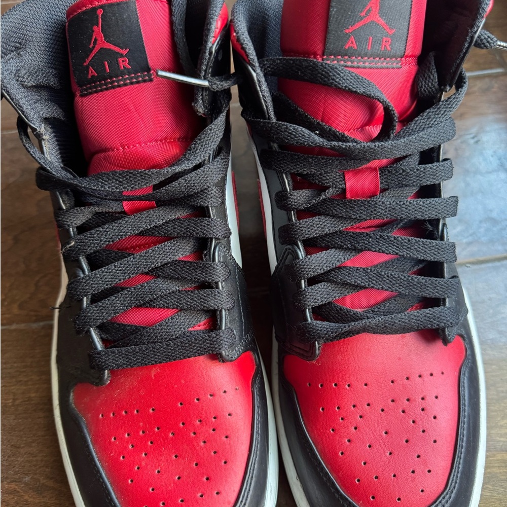 Jordan Men's Bold Red and Black Sneakers